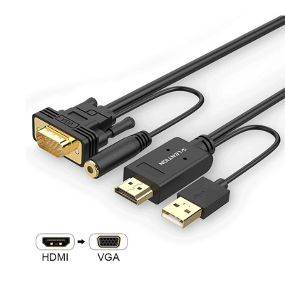 Cáp chuyển đổi từ HDMI sang VGA + Audio dài 2m Lention HpVa-P1-2M